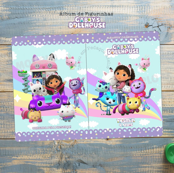 Álbum de Figurinhas Casa Mágica da Gabby Desenhos Colorir