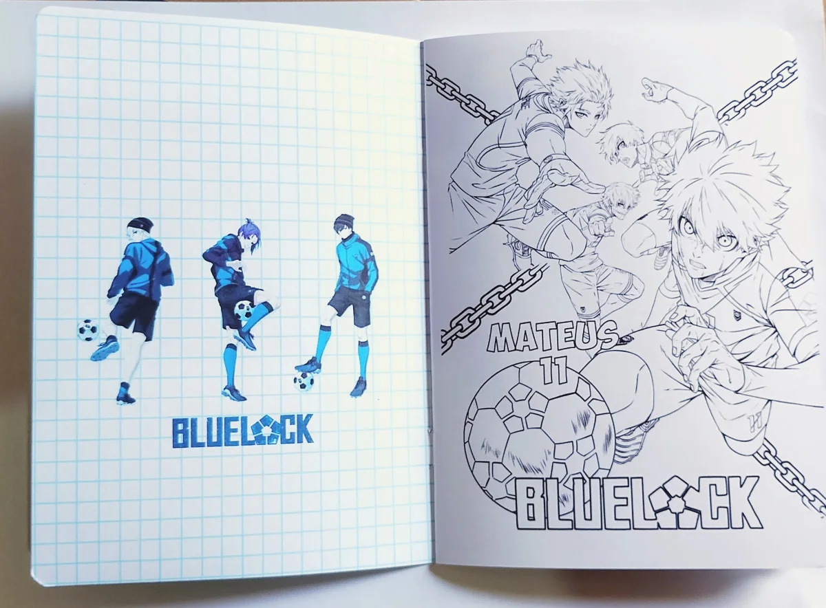 Bluelock Álbum de Figurinhas Desenhos Colorir Atividades lembrancinha personalizada Aniversário - Imagem 3
