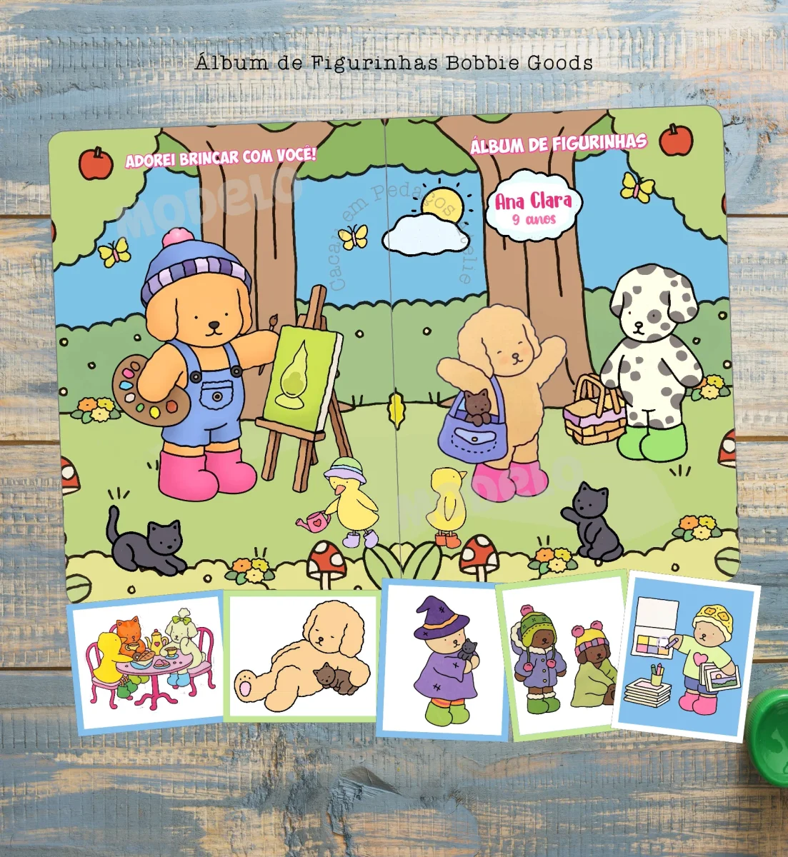 Bobbie Goods Álbum de Figurinhas + Desenhos de Colorir atividades Lembrancinha infantil 20 unidades - Imagem 5