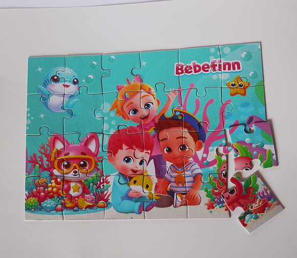 Bebefinn Quebra Cabeça Personalizado Lembrancinha Infantil Festa 20 unidades - Imagem 3