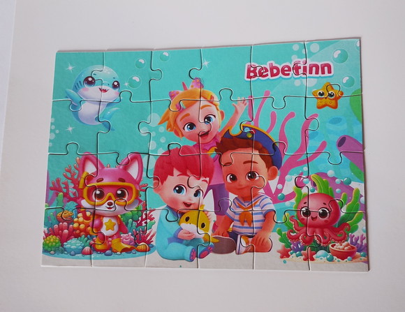 Bebefinn Quebra Cabeça Personalizado Lembrancinha Infantil Festa 20 unidades - Imagem 2