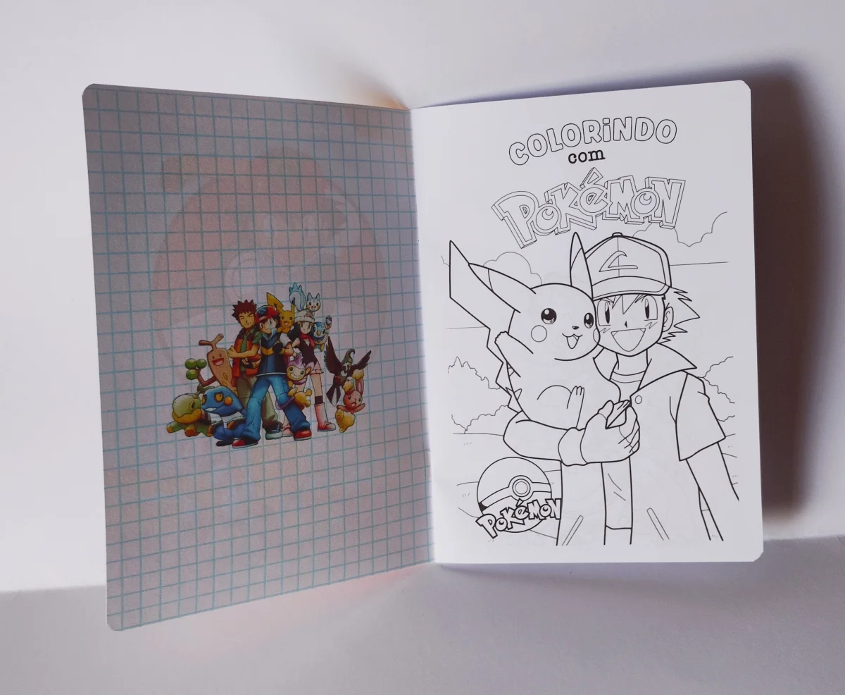 Pokémon Álbum de Figurinhas com Desenhos de Colorir atividades lembrancinha 20 unidades - Imagem 8