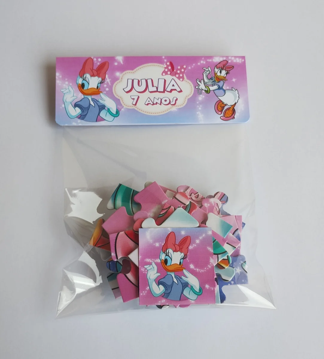 Margarida Minnie Quebra Cabeça personalizado 20x30 cm Lembrancinha Festa Infantil 20 unidades - Imagem 2