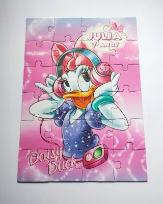 Margarida Minnie Quebra Cabeça personalizado 20x30 cm Lembrancinha Festa Infantil 20 unidades