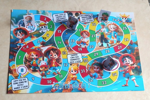 Jogo de Tabuleiro Trilha One Piece Lembrancinhas