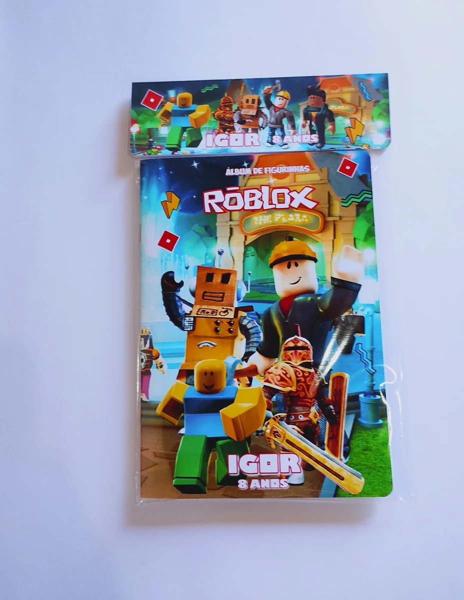 Roblox Álbum de Figurinhas com Desenhos Colorir Adesivos atividades lembrancinha festa 20 unidades - Imagem 1