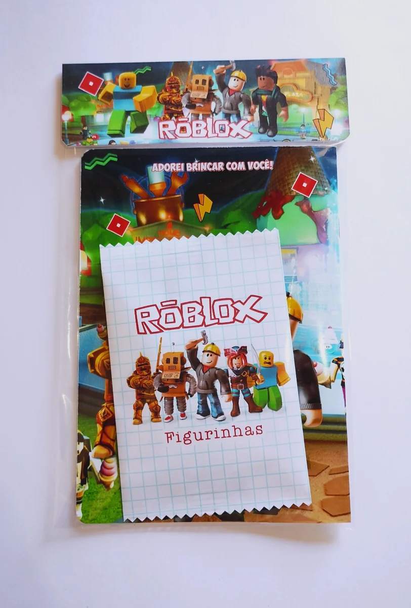 Roblox Álbum de Figurinhas com Desenhos Colorir Adesivos atividades lembrancinha festa 20 unidades - Imagem 2