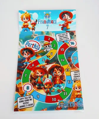 One Piece Jogo de Tabuleiro Trilha personalizado Lembrancinha infantil