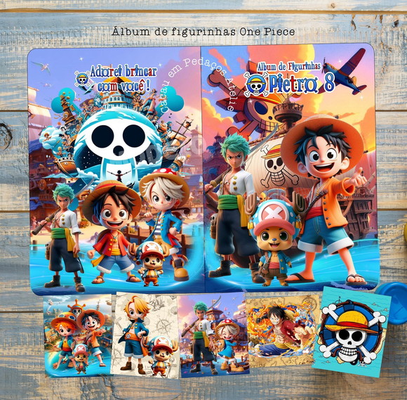 Álbum de Figurinhas e Desenhos de Colorir One Piece