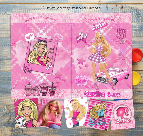 Álbum de Figurinhas e Desenhos Barbie Stickers