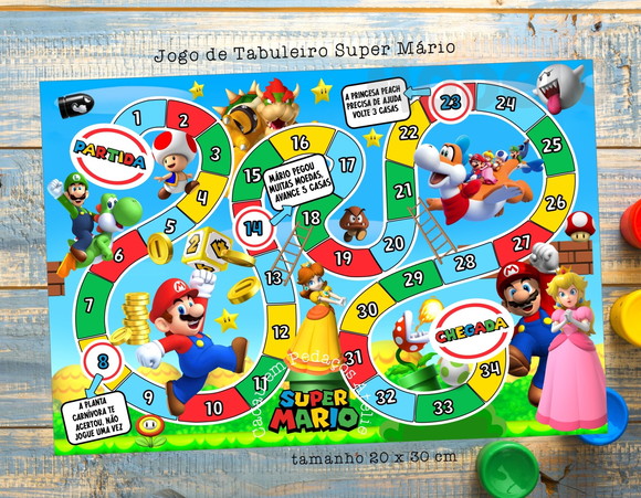 Jogos de Tabuleiro Super Mário Lembrancinhas