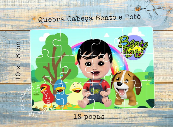 Quebra Cabeça Bento e Totó 10 x 15 cm