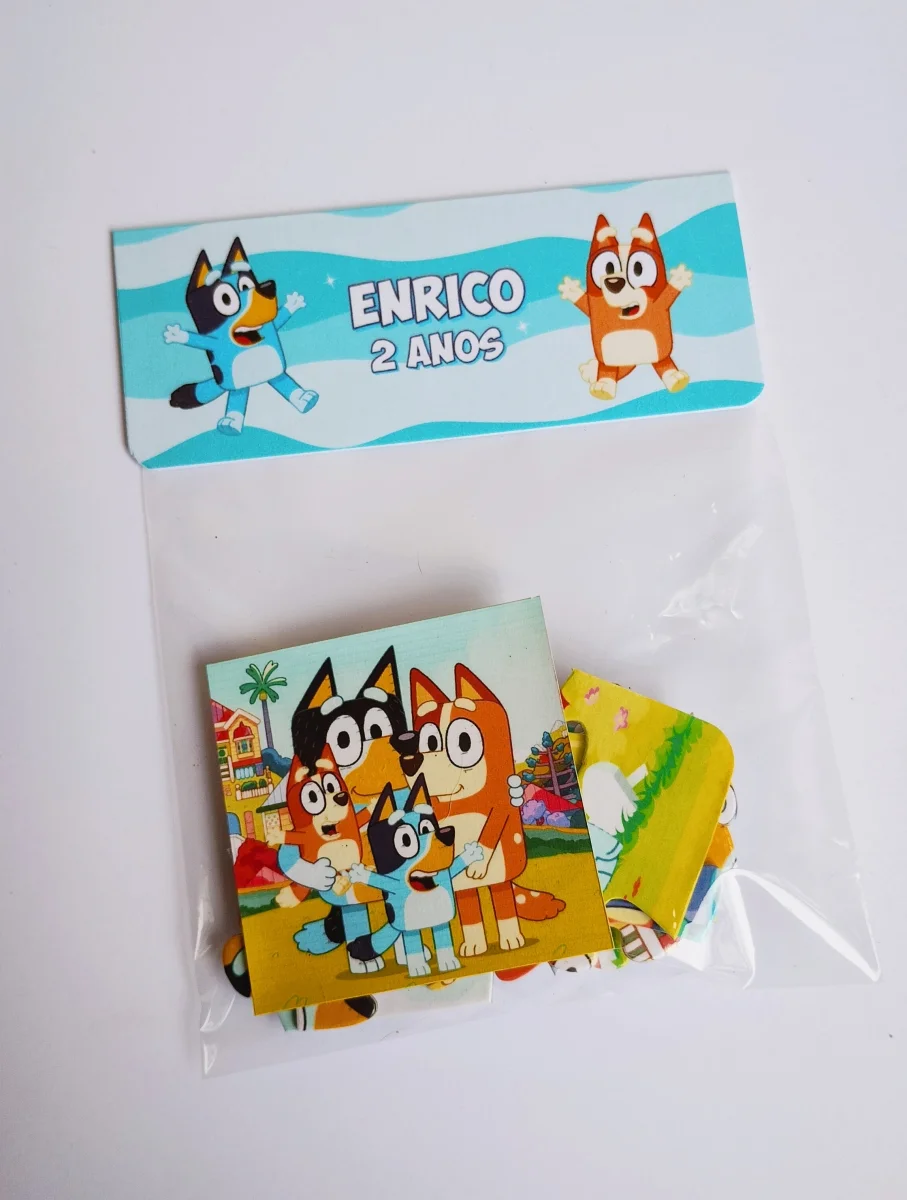 Bento e Totó Quebra-Cabeça Personalizado 10x15cm Laminado Brilho + Adesivo Brinde 20 unidades - Imagem 5