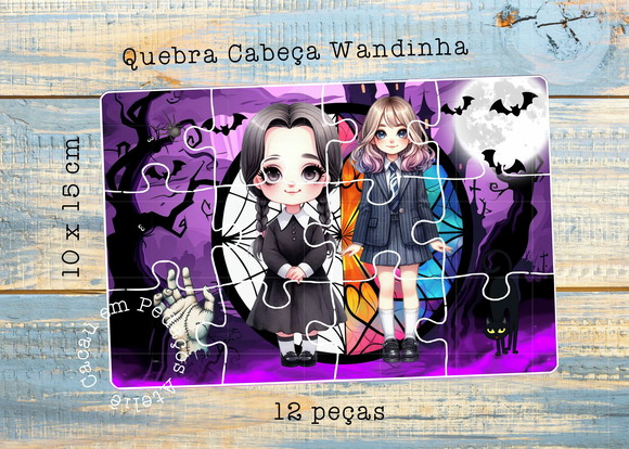 Quebra Cabeça Personalizado Wandinha 10 x 15 cm - Imagem 2