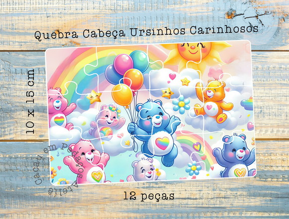 Quebra Cabeça Ursinhos Carinhosos 10 x 15 cm - Imagem 3