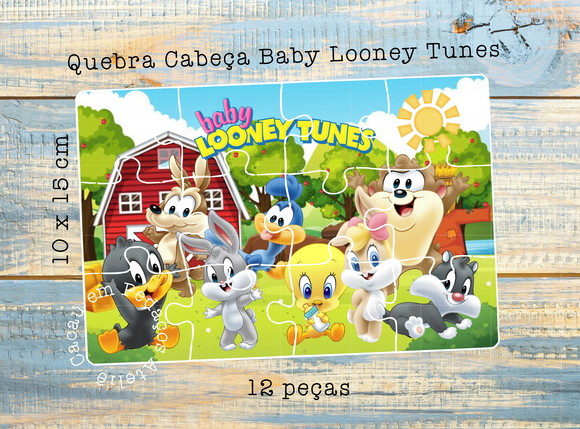 Quebra Cabeça Baby Looney Tunes 10 x 15 cm