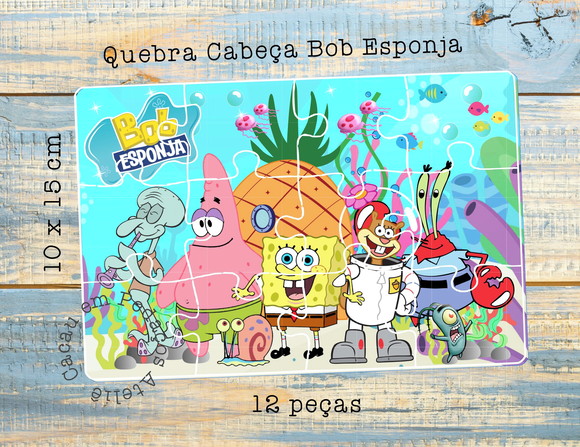 Quebra Cabeça Bob Esponja 10 x 15 cm