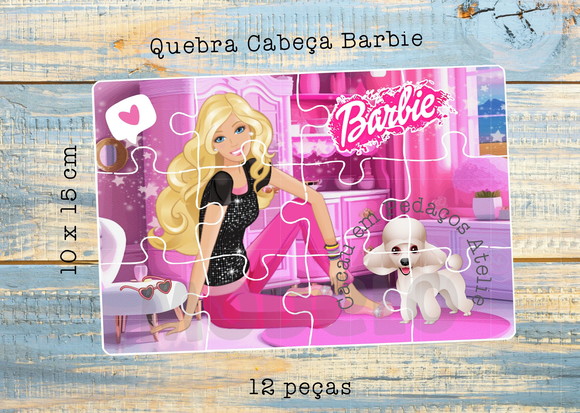 Quebra Cabeça Barbie 10 x 15 cm