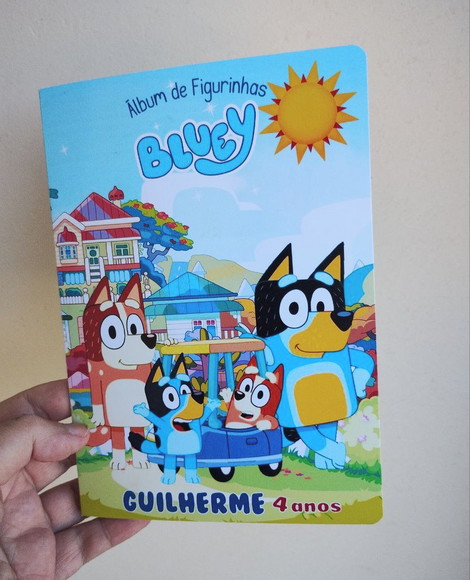 Livro de Atividades Colorir com Figurinhas Bluey Álbum