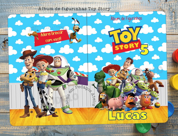 Álbum de Figurinhas com Desenhos para Colorir Toy Story