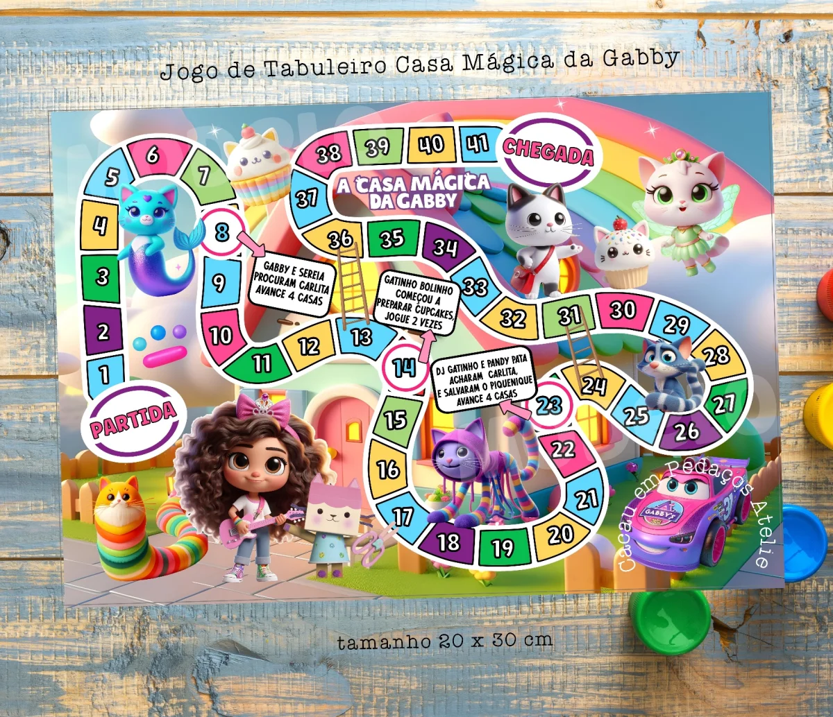 Branca de Neve Jogo de Tabuleiro personalizado Lembrancinha infantil 20 unidades - Imagem 2