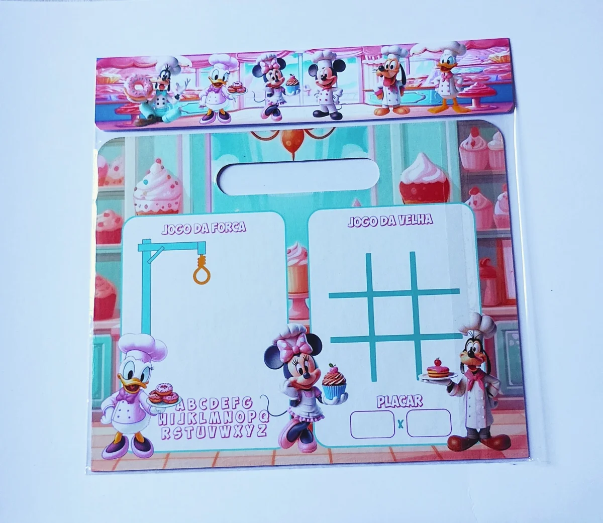 Confeitaria da Minnie Mickey Lousa Mágica + jogos cartonada com caneta lembrancinha 10 unidades - Imagem 2
