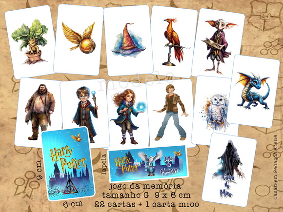 Lembrancinha Jogo da Memória G Personalizado Harry Potter