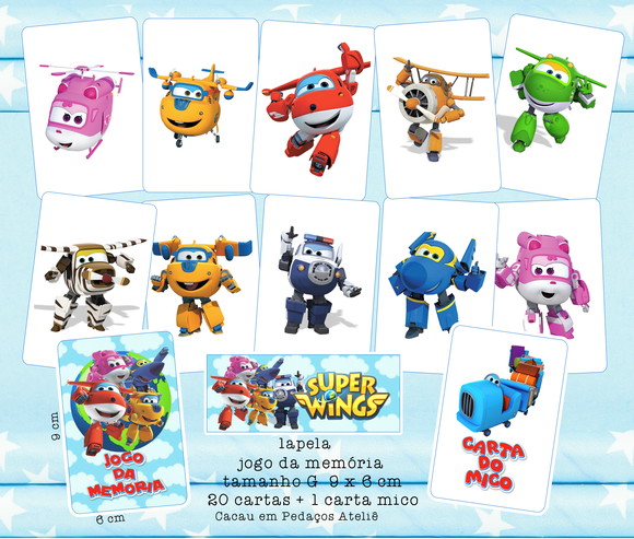 Jogo da Memória G Personalizado Super Wings