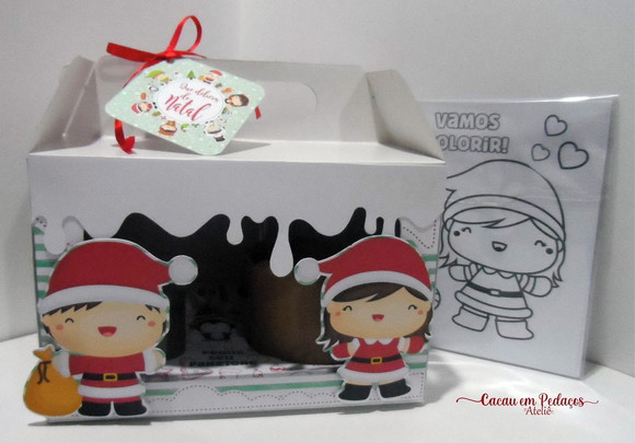 Caixa Maleta Lanche Natal Escola Lembrancinha Embalagem