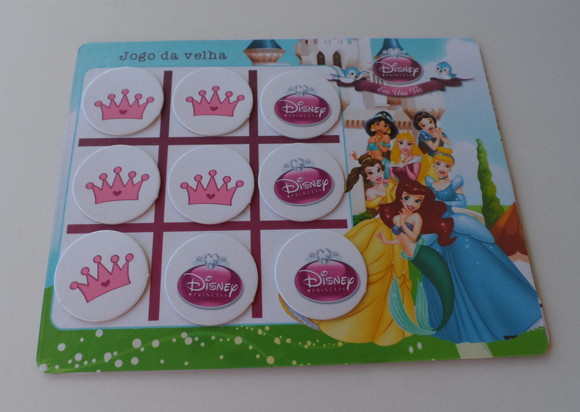 Jogo da Velha Personalizado Princesas Vários Temas