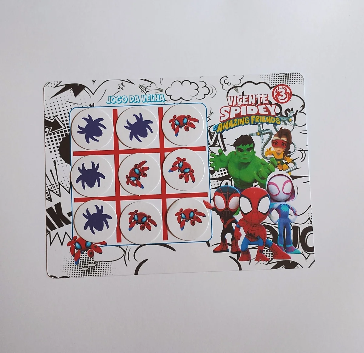 A Bela e a Fera Jogo da Velha + lousa mágica Personalizado lembrancinha festa 20 unidades - Imagem 6