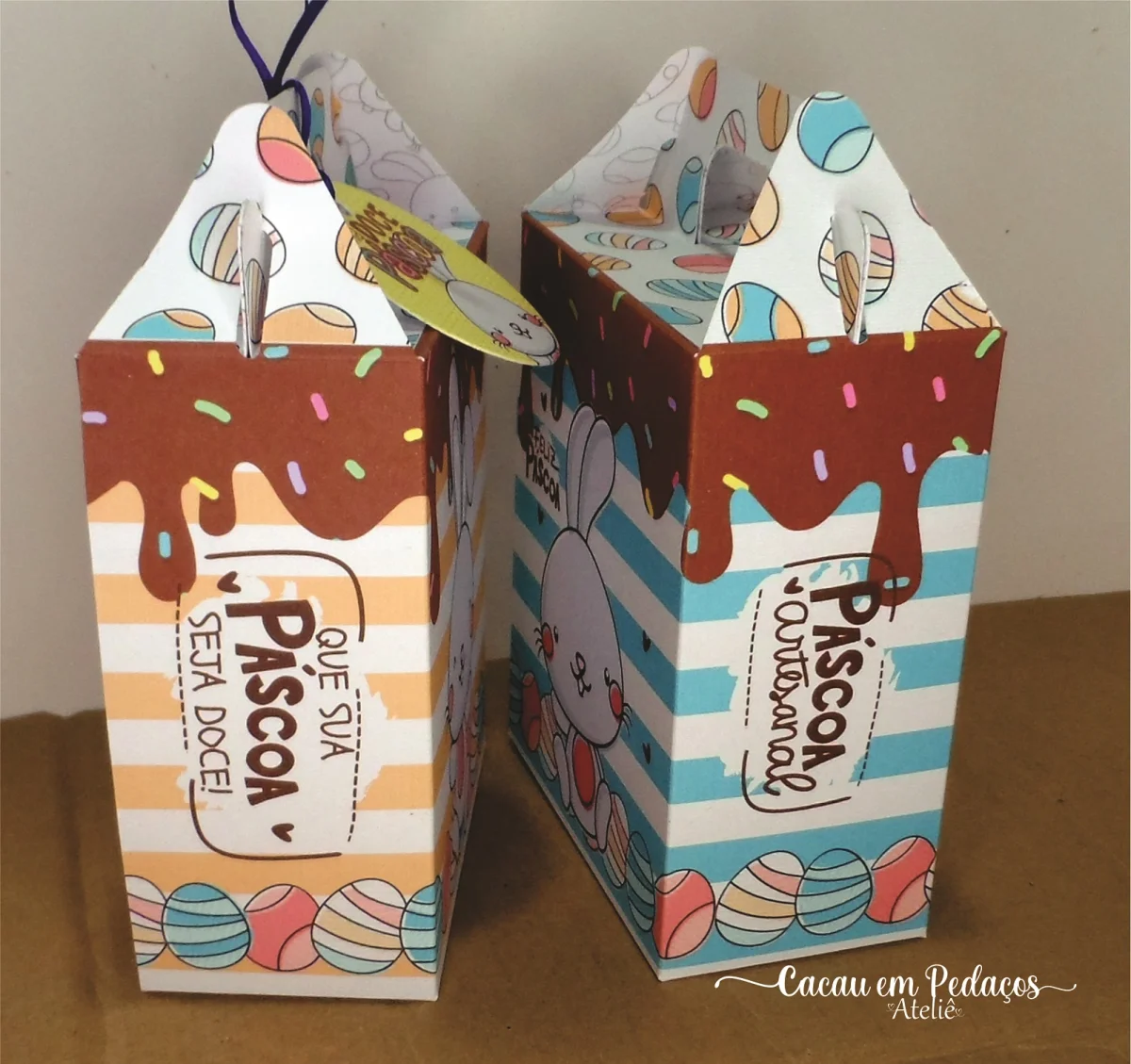 Páscoa Caixa Maletinha para Doces Bombons Cookies Lembrancinha 20 unidades - Imagem 7