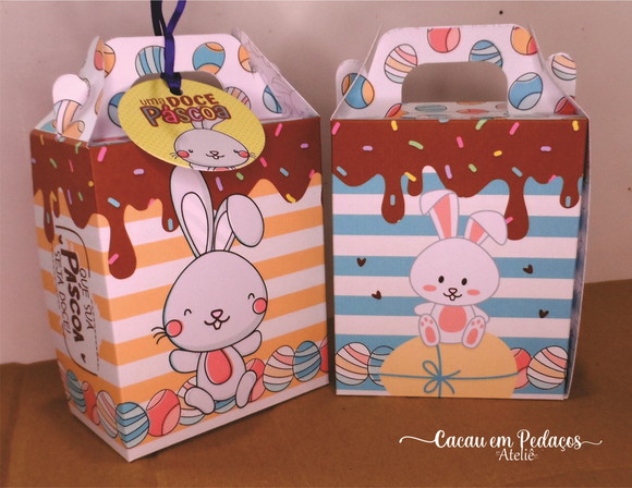 Caixa Maletinha para Doces Bombons Cookies Páscoa