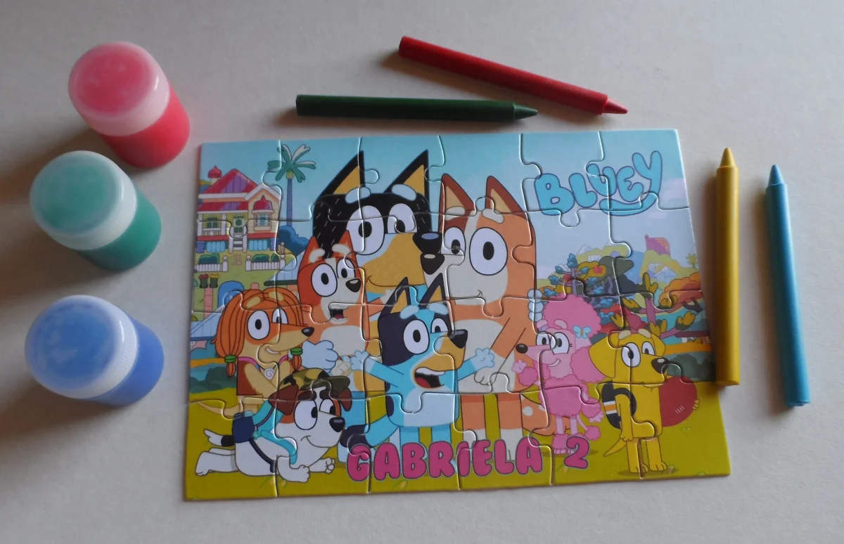 Bluey Bingo Quebra Cabeça Personalizado lembrancinha infantil festa 20 unidades - Imagem 7