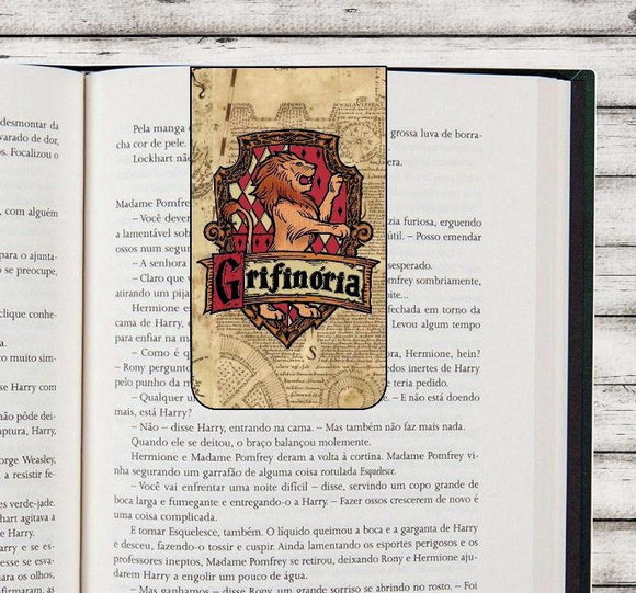 Harry Potter Grifinória Marcador de Páginas Magnético lembrancinha festa 10 unidades - Imagem 4