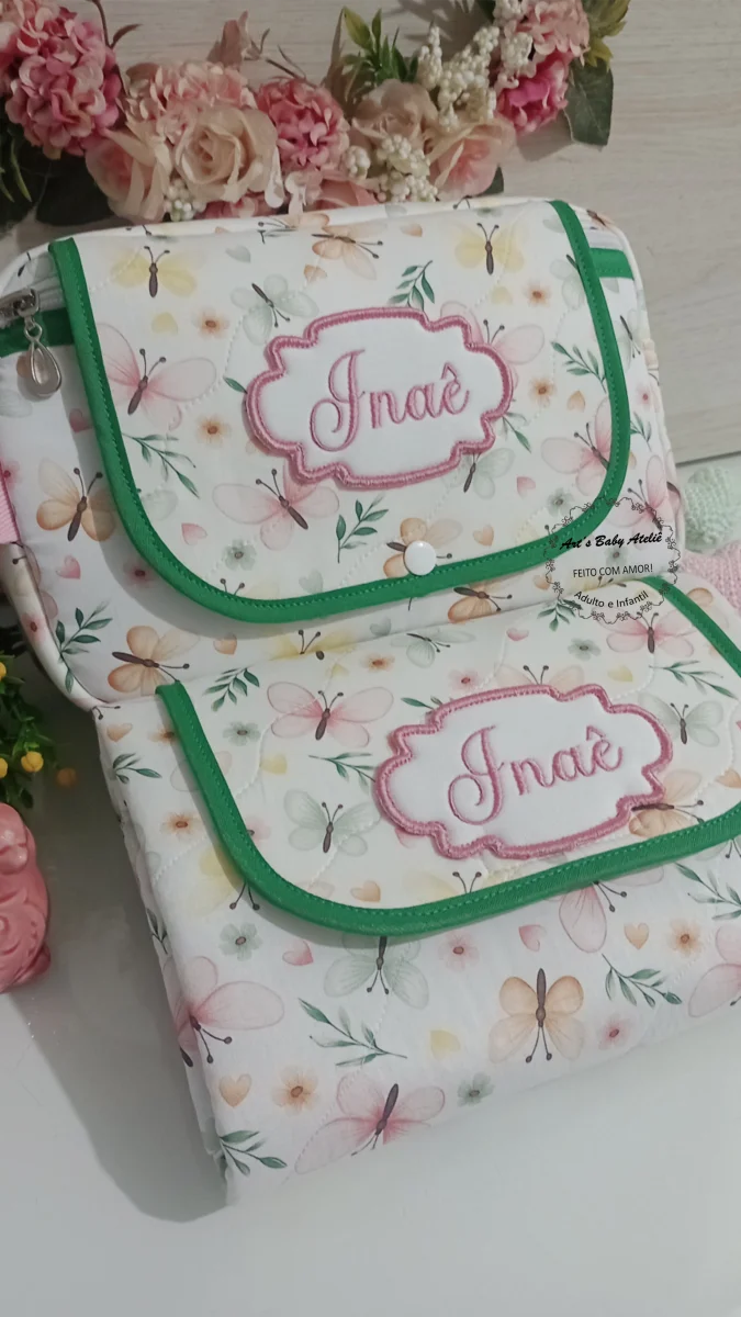 Necessaire Porta fraldas com trocador (removível)