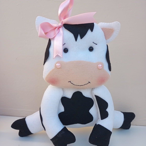Fazendinha Rosa em feltro