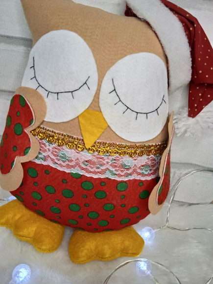 Coruja peso de porta Natal