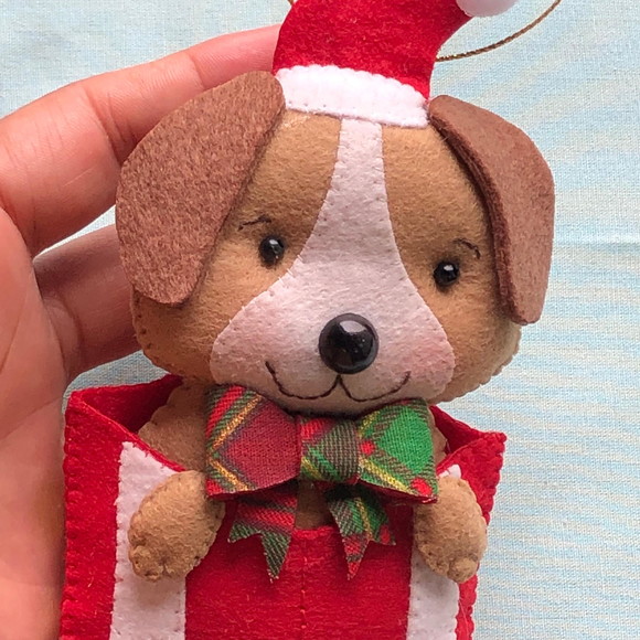 Cachorro pingentes de natal