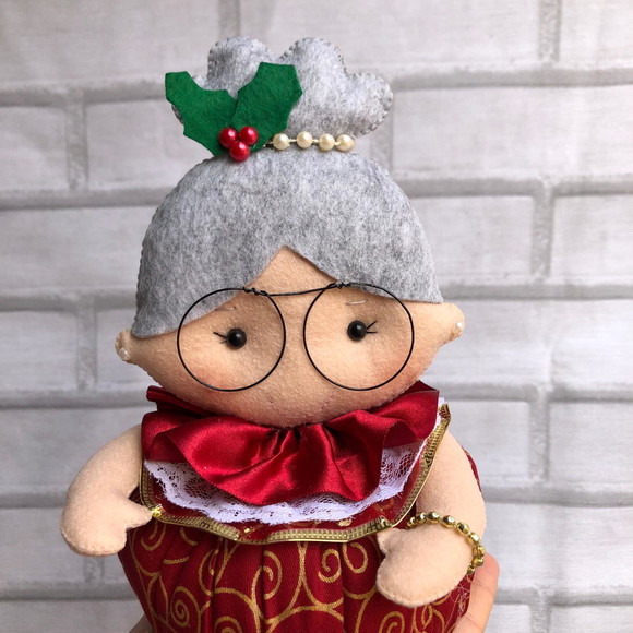 Peso de porta vovó noel
