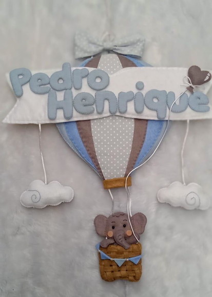 Enfeite de Porta Elefante no Balão