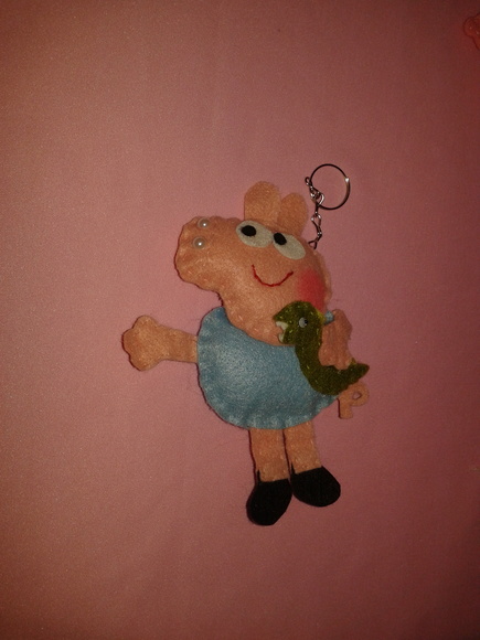 Chaveiro em feltro porquinha