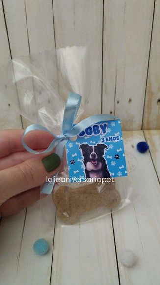 Biscoito Pet Petisco Natural para Lembrancinha Aniversário