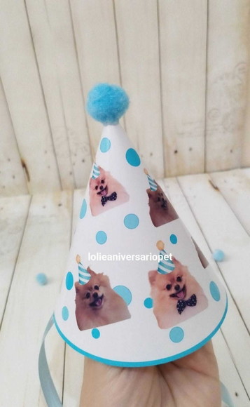 Chapeuzinho Aniversário Cachorro com Foto - Imagem 2