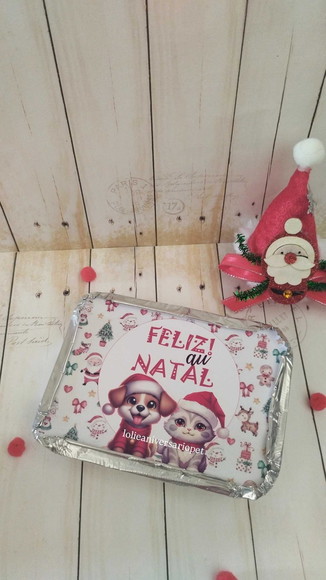 Marmitinha para Lembrancinha Natal Pet Cachorro e Gato