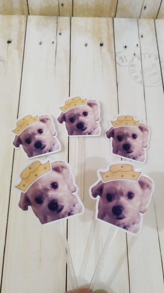 Topper para Docinhos Festa Junina Cachorro com Chapeuzinho