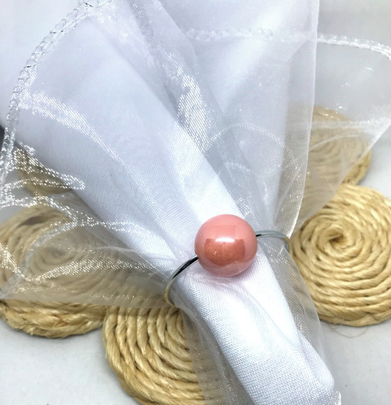 Anel para Guardanapo Mesa Posta Conta Envernizada Rosa