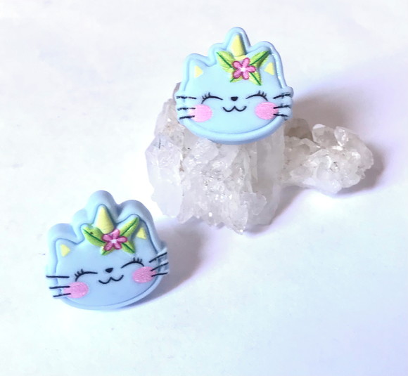 Brincos Pino Infantil em Aço Inox Gatinho