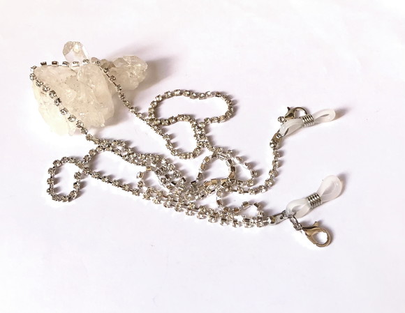 Salva Oculos em Strass Prateado 2 mm ( Prateado Claro)