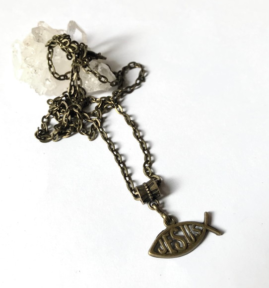 Colar Corrente em Ouro Velho com Pingente Jesus